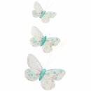 Schmetterling auf Klammer 3er