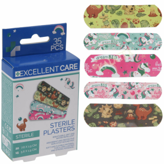 Streifenpflaster für Kinder 35er Pack