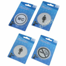 Türschild 6,7cm selbstklebend aus Edelstahl