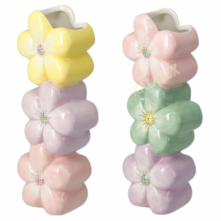 Vase Blumen 23 cm aus Keramik