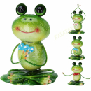 Gartenfigur Yoga Frosch aus Metall