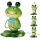 Gartenfigur Yoga Frosch aus Metall
