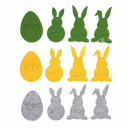 Geldgeschenk Ostern Hase und Ei, 17x7x0,5cm, Filz
