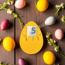 Geldgeschenk Ostern Hase und Ei, 17x7x0,5cm, Filz