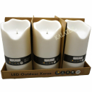 LED Outdoor Kerze 30x16x16cm mit Timer