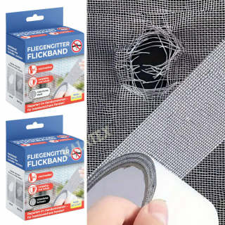 Fensterfliegengitter Flickset selbstklebend 2m