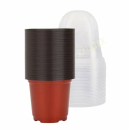 Anzuchttöpfe mit Feuchtigkeitskuppel 5er Pack