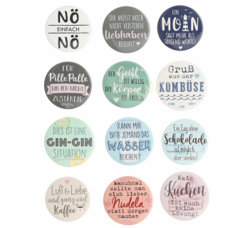 Magnet mit Spruch Ø 5,5 cm
