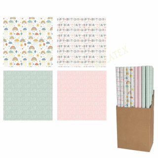 Geschenkpapier Happy Birthday 200x70 cm