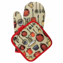 Ofenhandschuh und Topflappen Set