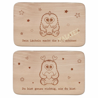 Frühstücksbrettchen Mutmacher mit Spruch