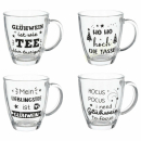 Teeglas Weihnachten mit Spruch 300 ml