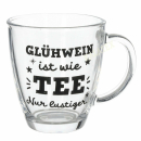 Teeglas Weihnachten mit Spruch 300 ml