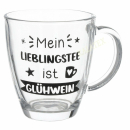 Teeglas Weihnachten mit Spruch 300 ml