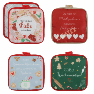 Topflappen Weihnachten mit Spruch