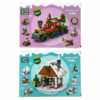 Bausteinset Weihnachten 6 in 1