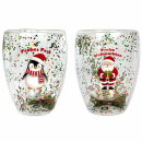 Trinkglas Weihnachten mit Glitzer 300ml