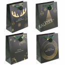 Geschenktasche Frohe Weihnachten large grün & gold
