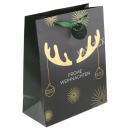 Geschenktasche Frohe Weihnachten large grün & gold