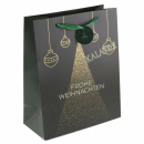 Geschenktasche Frohe Weihnachten large grün & gold