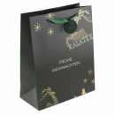 Geschenktasche Frohe Weihnachten large grün & gold