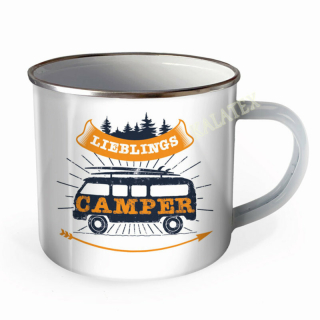 Emaille Becher Lieblings Camper 300 ml