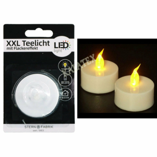 Teelicht LED XXL flackernd warmweiß