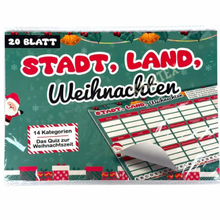 Spielblock "Stadt Land Weihnachten" 20 Blatt