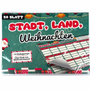 Spielblock "Stadt Land Weihnachten" 20 Blatt