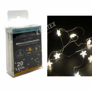 Lichterkette 20 LEDs Mikro Stern