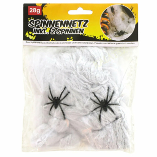 Halloween Dekoration Spinnennetz inklusive 2 Spinnen