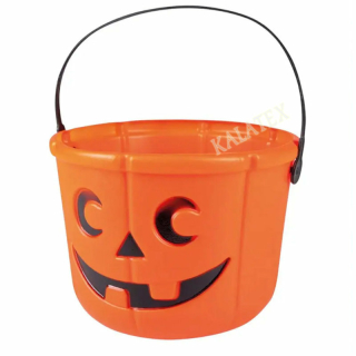 Halloween Sammeleimer Kürbis