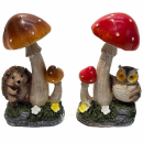 Dekofigur Pilz mit Tier