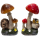 Dekofigur Pilz mit Tier