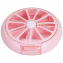 Pillendose rund mit transparentem Deckel