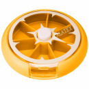 Pillendose rund mit transparentem Deckel