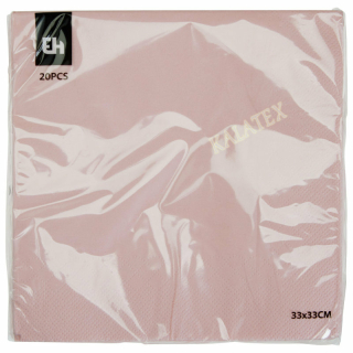 Serviette unifarben rose