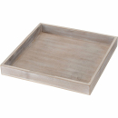 Tablett 25x25 cm antik grau