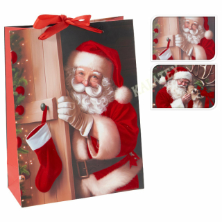 Geschenktasche Weihnachtsmann 18x24cm