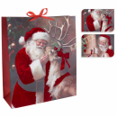 Geschenktasche Weihnachtsmann 42x48cm