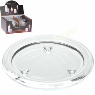 Kerzenteller 10cm Glas